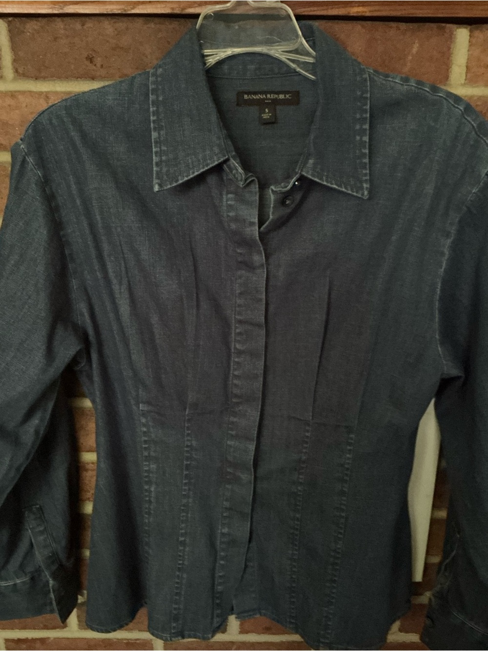 Banana Republic Dark Denim Button-Down Shirt